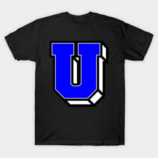 Letter U - blue T-Shirt